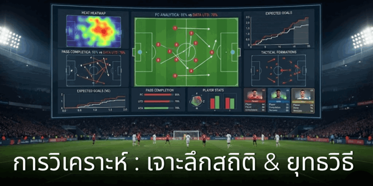 ภาพประกอบการวิเคราะห์บอลและสถิติฟุตบอล
